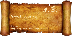 Apfel Blanka névjegykártya
